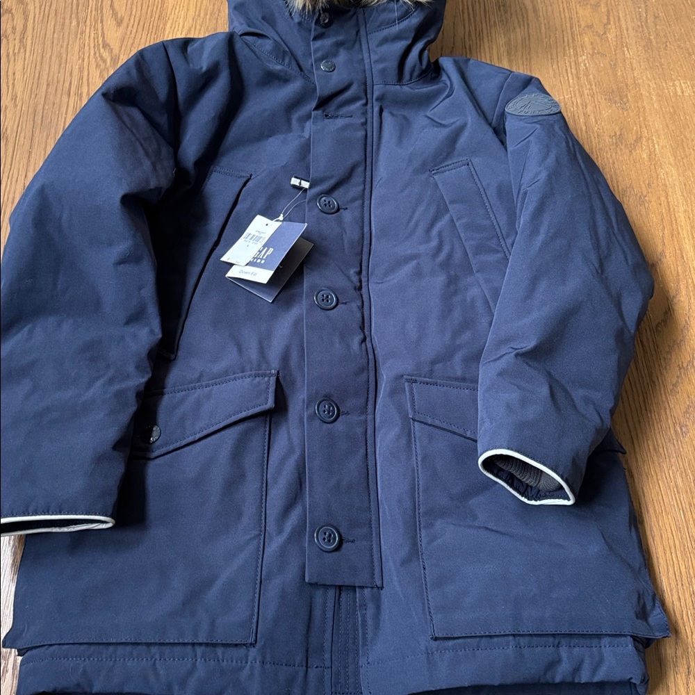 NWT Gap Kids Navy Snorkle Jacket Size L - Picture 2 of 8